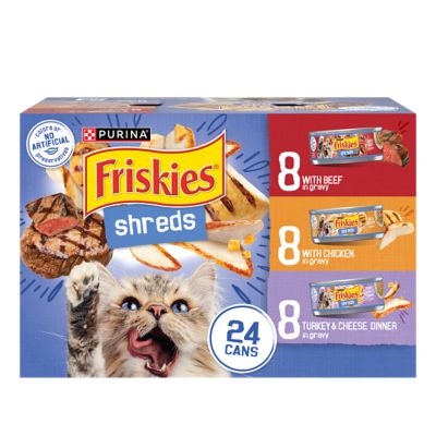 Purina Friskies Indoor Wet Cat Food Variety pk., 5.5 oz. 24 Cans