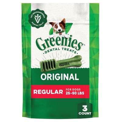 Greenies Dental Dog Treats, Regular, 3 oz., 3 ct.