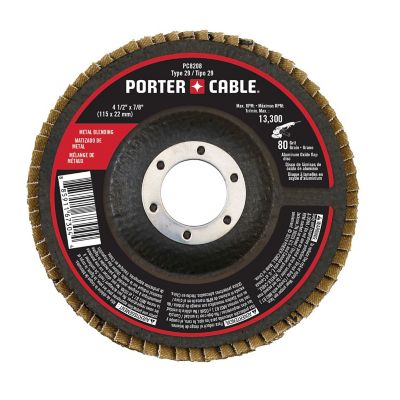 PORTER-CABLE PC8208 4-1/2 in. x 7/8 in. 80 Grit Flap Disc