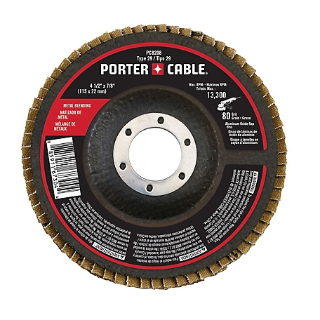 PORTER-CABLE PC8208 4-1/2 in. x 7/8 in. 80 Grit Flap Disc
