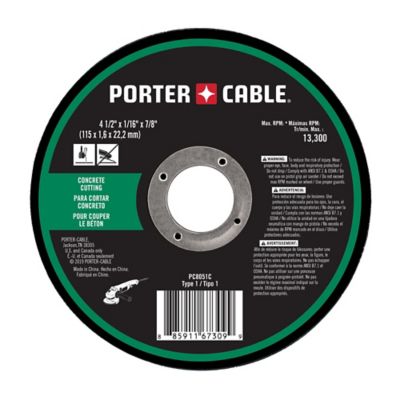Image showing PORTER?CABLE 4.5 x 1/16 x 7/8in. Masonry Cut Off Wheel