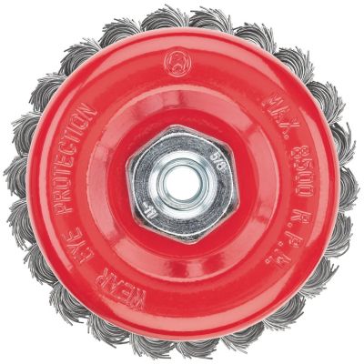 Image showing  4 in. x 5/8 in. x 11 in. Knot Wire Cup Brush