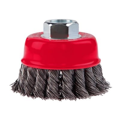 PORTER-CABLE 3 in. x 5/8 in. x 11 in. Knot Wire Cup Brush, PC4910