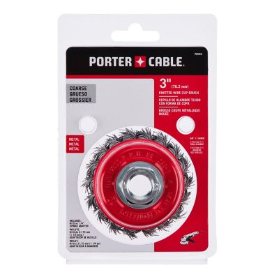 Image showing  3 in. x 5/8 in. x 11 in. Knot Wire Cup Brush