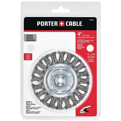 Image showing  4 in. x 5 8 in. x 11 in. Knot Wire Wheel Brush