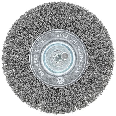PORTER-CABLE 4 in. x 1/4 in. Course Wire Wheel Brush, PC49714