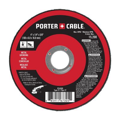 PORTER-CABLE 4 in. x 1/4 in. Depressed Center Cut-Off Wheel