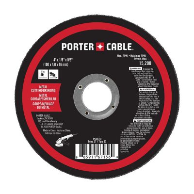 PORTER-CABLE PC4510 4 in. x 1/8 in. x 5/8 in. Depressed Center Cut-Off Wheel