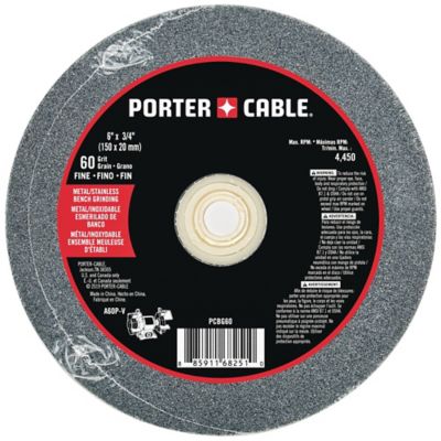 Image showing  6 in. x 3/4 in. x 1 in. 60 Grit Fine Grind Grinding Wheel