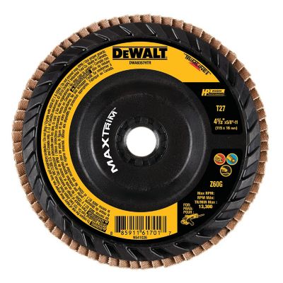 DeWALT 4.5 in. HP MaxTrim Trimmable Backer Flap Disc