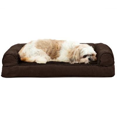 Image showing  Plush and Suede Cooling Gel Sofa Dog Bed