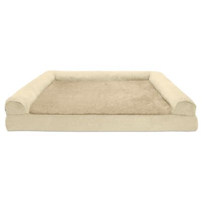 Image showing  Plush and Suede Cooling Gel Sofa Dog Bed