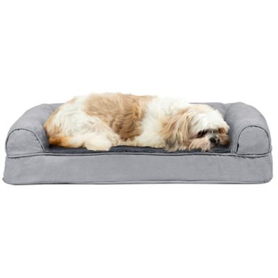 Image showing  Plush and Suede Cooling Gel Sofa Dog Bed