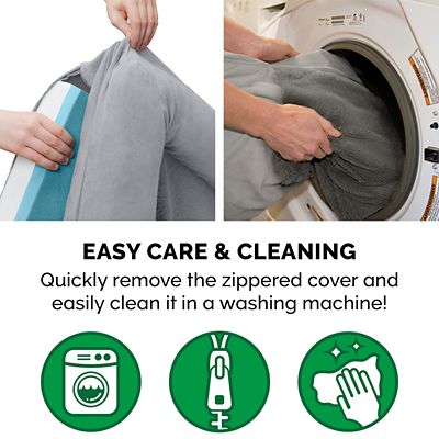 Image showing 8 th FurHaven Plush and Suede Cooling Gel Sofa Dog Bed