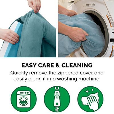 Image showing 7 th FurHaven Plush and Suede Cooling Gel Sofa Dog Bed