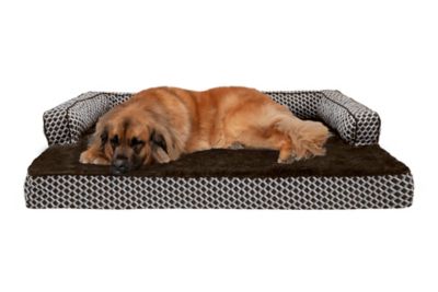 FurHaven Plush and Decor Comfy Couch Cooling Gel Sofa Pet Bed