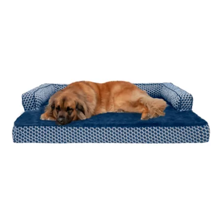 FurHaven Plush and Comfortable Decor Sofa Cooling Gel Sofa Pet Bed Orthopedic Dog Beds