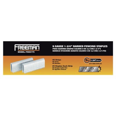 Freeman FS9G1K2 9-Gauge 2 Paper Collated Fencing Staples 1000 count