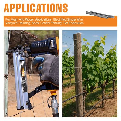 Image showing  3/8 in. Glue-Collated Barbed Fencing Staples, 18 ga.