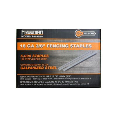 Image showing 6 th Freeman 3/8 in. Glue-Collated Barbed Fencing Staples, 18 ga.