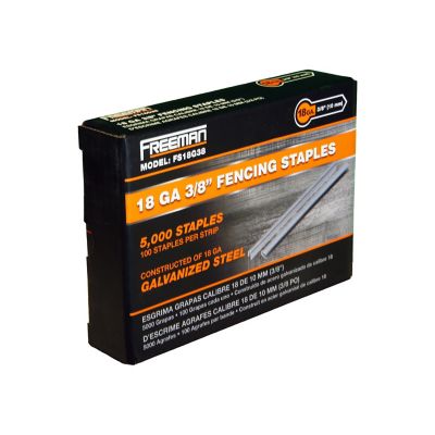 Image showing 7 th Freeman 3/8 in. Glue-Collated Barbed Fencing Staples, 18 ga.