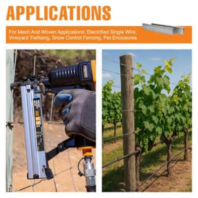 Image showing  7/8 in. Glue-Collated Barbed Fencing Staples, 18 Gauge