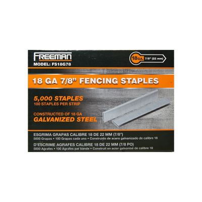 Image showing 6 th Freeman 7/8 in. Glue-Collated Barbed Fencing Staples, 18 ga.