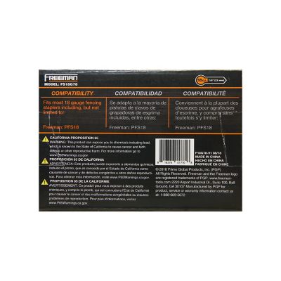 Image showing 7 th Freeman 7/8 in. Glue-Collated Barbed Fencing Staples, 18 ga.