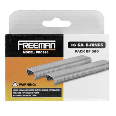 Freeman 16 Gauge C-Rings, 500 pc.