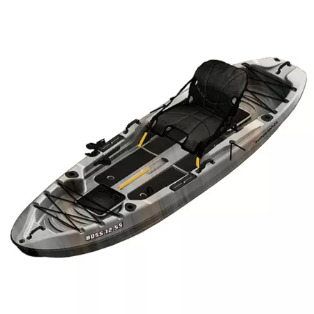 Sun Dolphin Boss 12 SS 12' 3.5" Sit-In Fishing Kayak Gray Swirl Kayaks