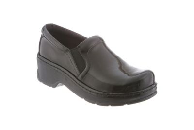 black patent leather nursing shoes