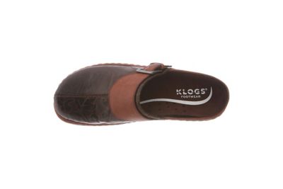 Image showing  Women's Austin Brown Flower Tool Fashion Clogs