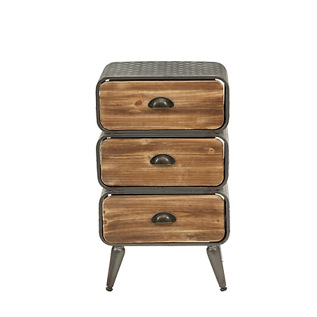 4D Concepts 3-Drawer Chest, Weathered Wood Fronts