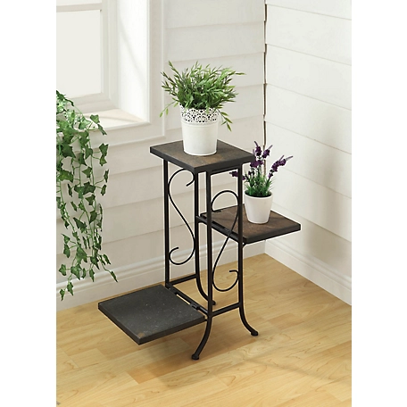 4D Concepts Metal Plant Stand, Slate