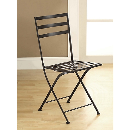 4D Concepts Metal Folding Patio Chair, 17-1/2 in.