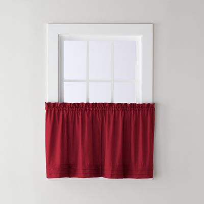SKL Home Holden Tier Window Curtains, Garnet, 1 Pair
