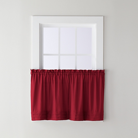 SKL Home Holden Tier Window Curtains, Garnet, 1 Pair