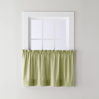SKL Home Holden Tier Window Curtains, Sage, 1 Pair