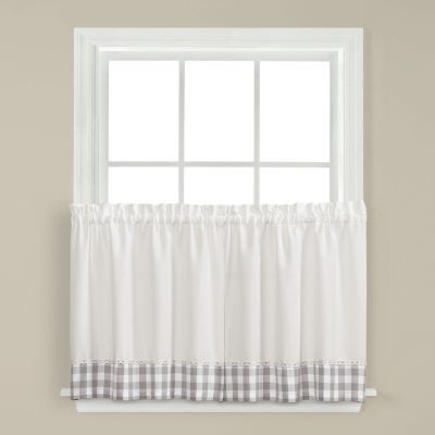 SKL Home Cumberland Tier Patterned Curtains, 36 in., Gray, 1 Pair I'm in love with these curtains! It was a pleasant surprise to find that you sell curtains as well as just about anything else anyone could need!