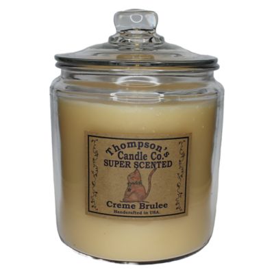 Thompson's Candle Co. Creme Brulee Scented 3-Wick Heritage Jar Candle, 60 oz.