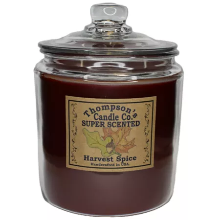 Thompson's Candle Co Harvest Spice Super Scented Heritage 3-Wick Jar Candle 60 oz. Candles & Votives