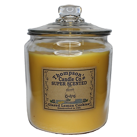 Thompson's Candle Co. Glazed Lemon Cookies Scented 3-Wick Heritage Jar Candle, 60 oz.