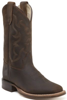 Image showing  Unisex Kids Leather Square Toe Western Boots, BSC1904