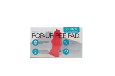 Rocky & Maggie's Pop-Up Pee Pad, Puppy Pee Pad for Male Puppies and Dogs for Potty Training, Pack of 50