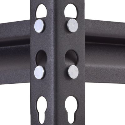 Image showing  36 in. x 18 in. x 60 in. Four-Shelf Shelving Unit, Black