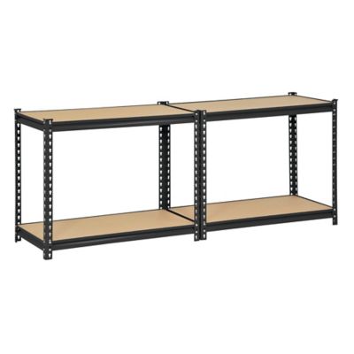 Image showing  36 in. x 18 in. x 60 in. Four-Shelf Shelving Unit, Black