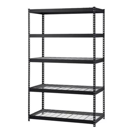 Muscle Rack 5-Shelf Metal Shelving Unit 48 in x 24 in x 72 in. Freestanding Shelving Units