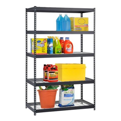 Image showing  5-Shelf 48 in. x 24 in. x 72 in. Metal Shelving Unit
