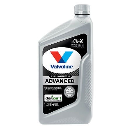 Valvoline Advanced Synthetic 0W-20 Motor Oil 1 QT