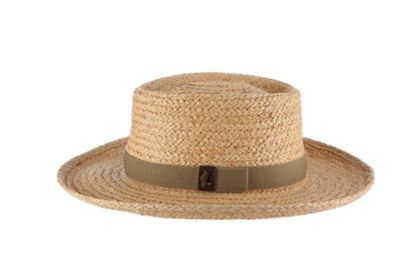 Image showing  Raffia Gambler Hat with Golf Pin